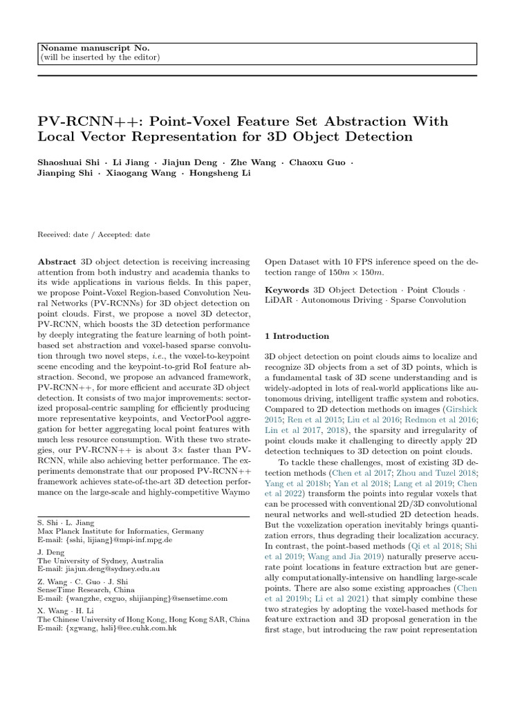 PV_RCNN_Plus_1912.13192 | PDF | Cognitive Science