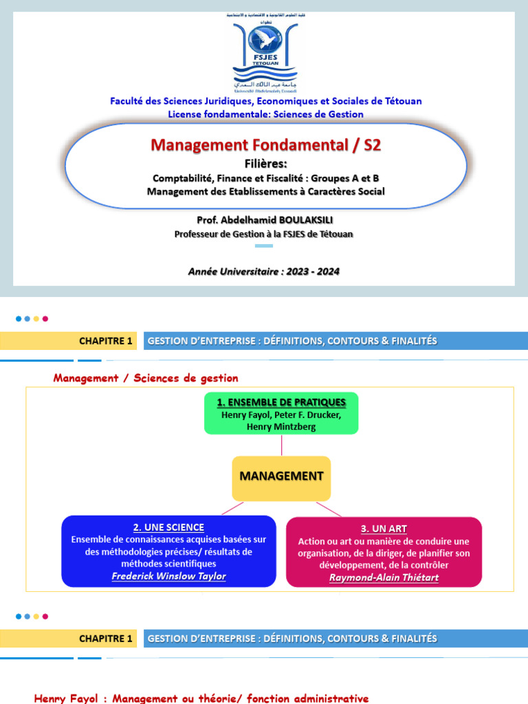 Management Fondamental selon Fayol | PDF | Business | Économie