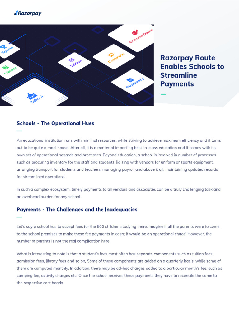Razorpay - RouteForEducation Case Study | PDF