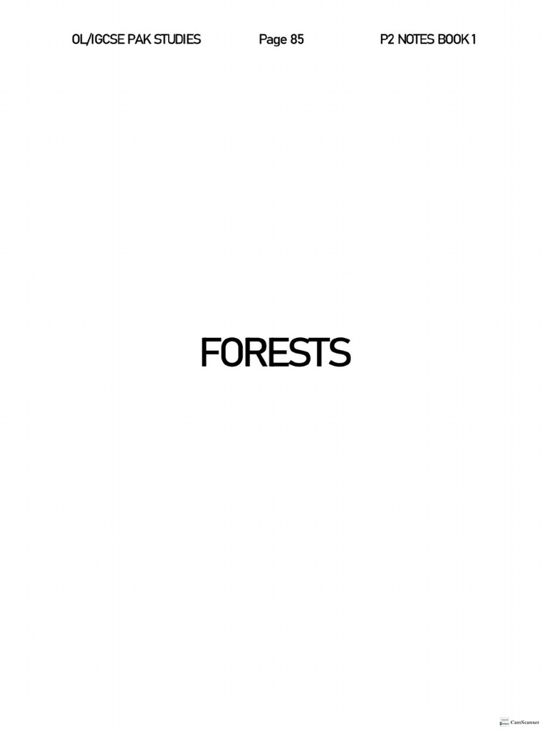 Forests Notes 2024-25 | PDF