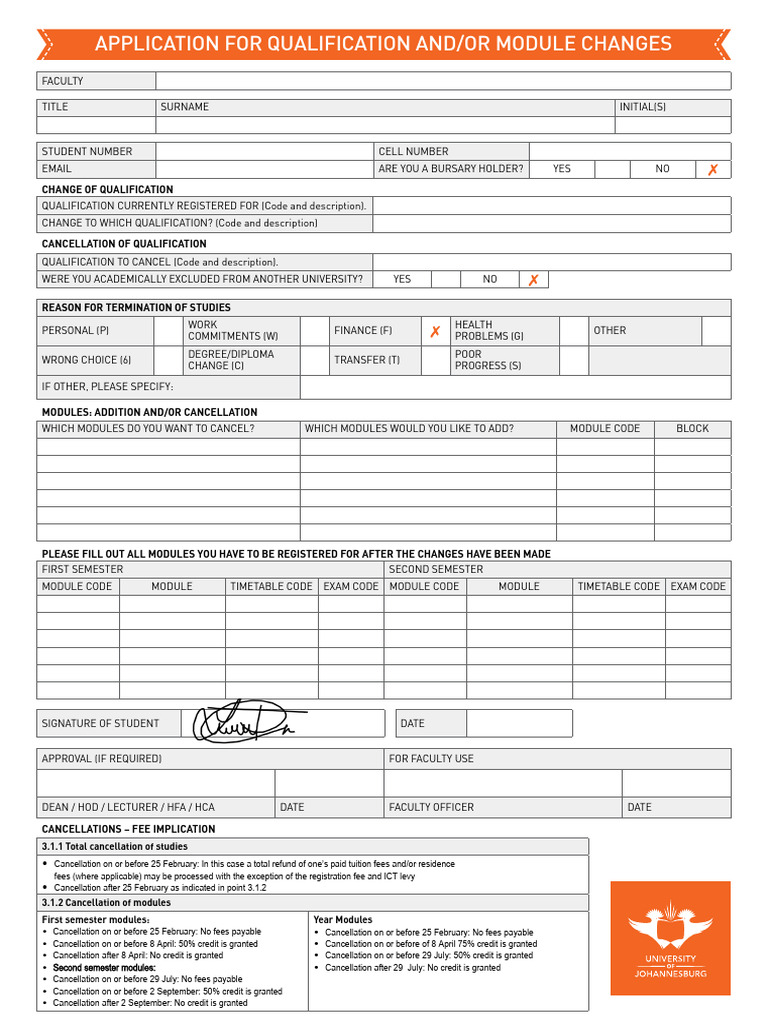 Qualification and Module Change Form | PDF | Qualifications | Higher ...
