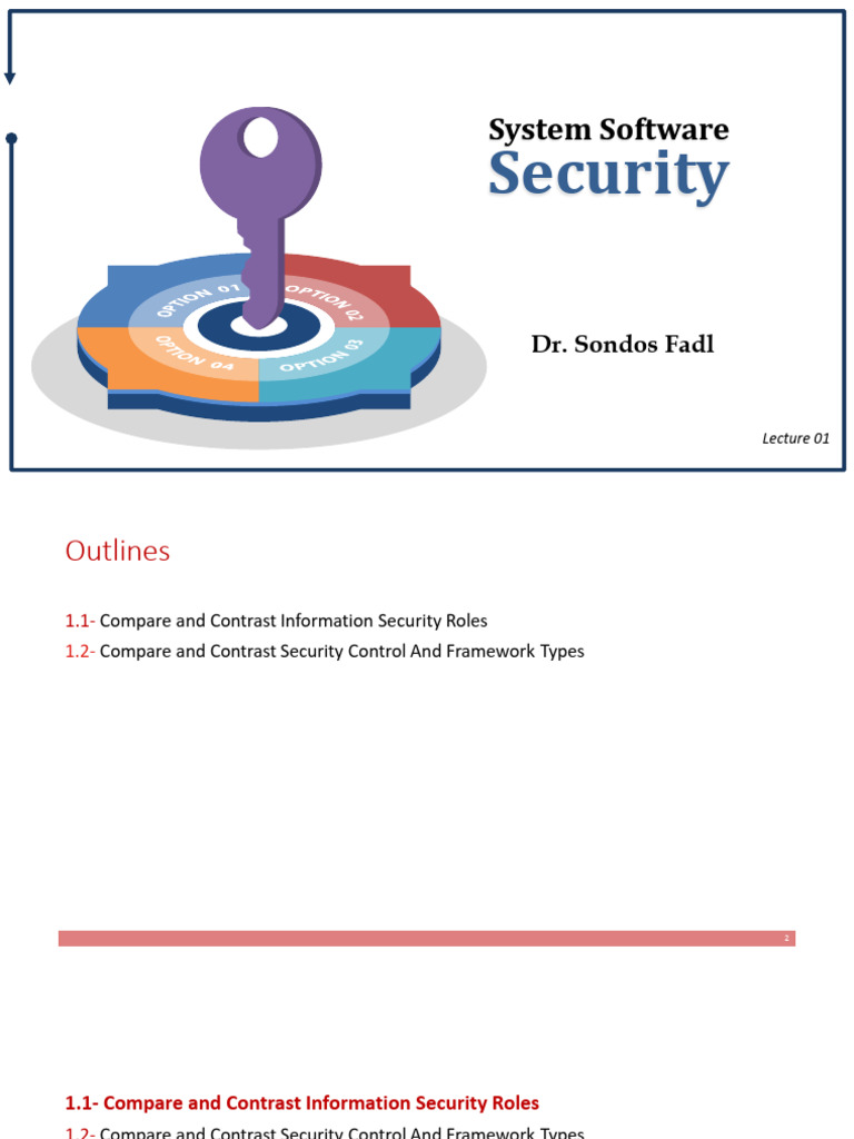 Lec1-01 - Comparing Security Roles and Security Controls | PDF ...