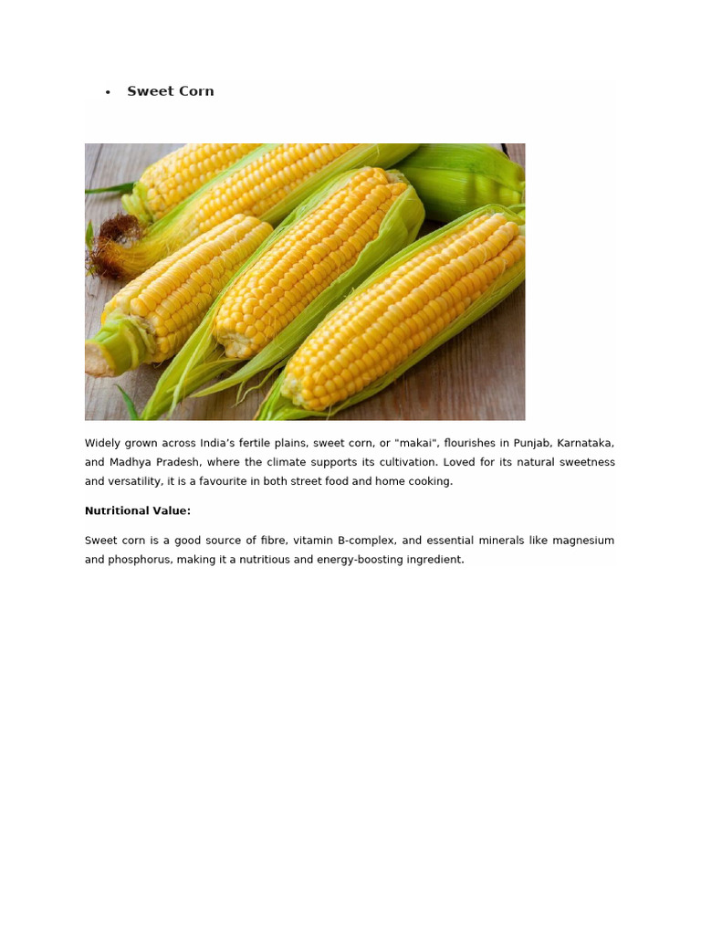 Sweet Corn | PDF