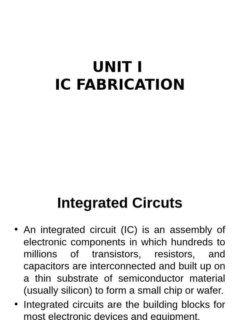Lic - Unit - 1 | PDF | Integrated Circuit | Mosfet