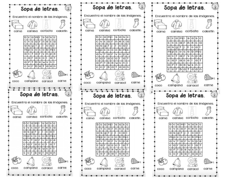 Sopa de Letra Segundo Grado | PDF