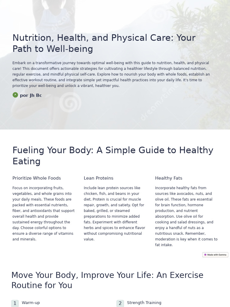 Wellness Through Nutrition and Exercise | PDF | Strength Training ...