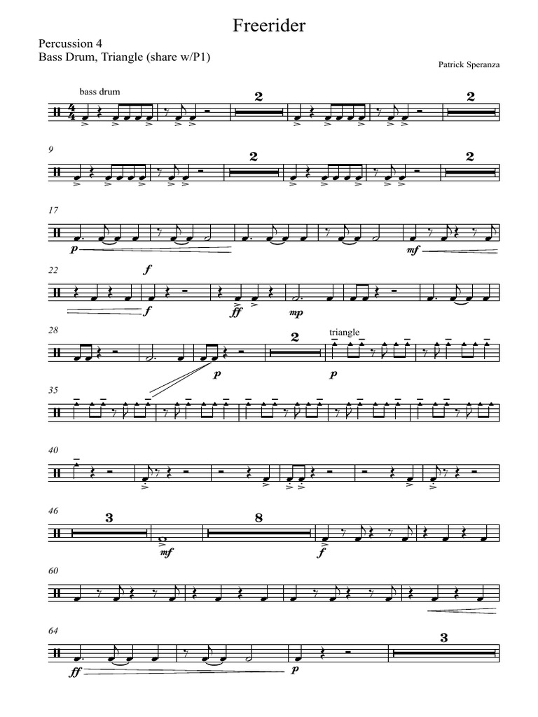 Freerider - Percussion 4 | PDF