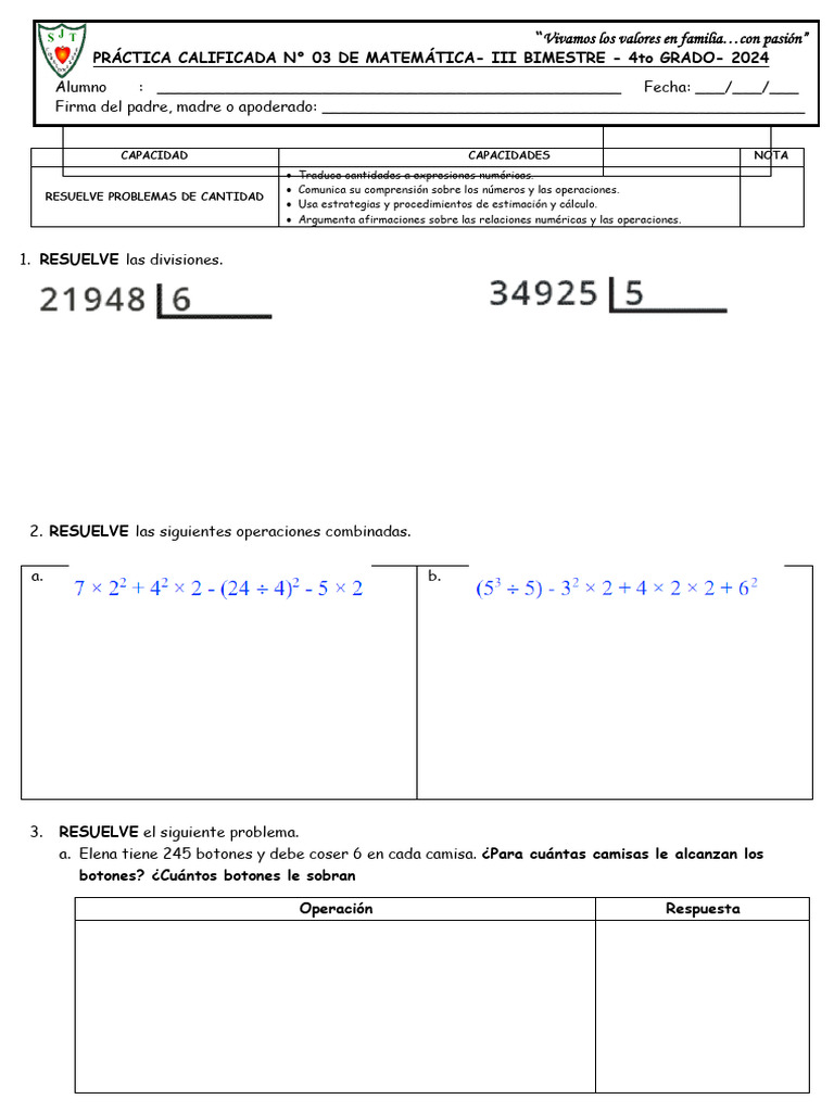 Practica Final 3 de Matematica Iii Bimestre | PDF | Geometría | Matemáticas