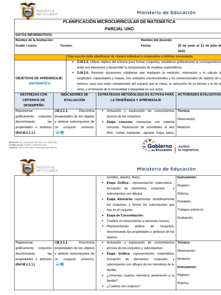 3ero - Micro - Matemática - Pud 3paulina | PDF | Medición | Aprendizaje
