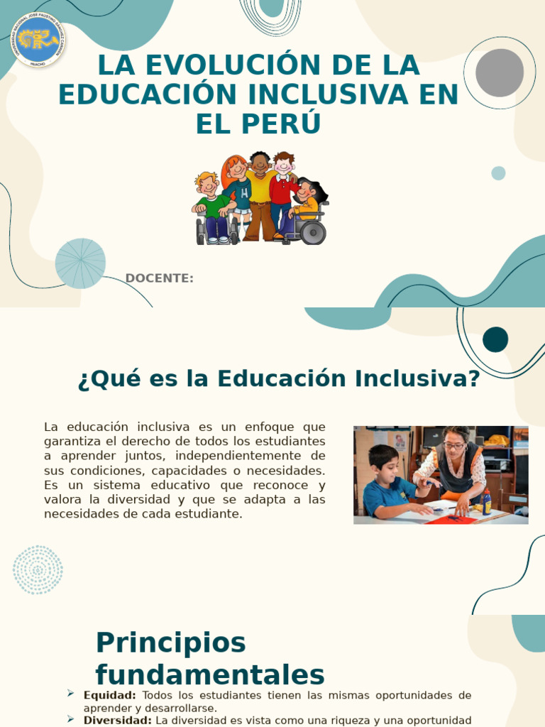 Evolución de la Educación Inclusiva en Perú | PDF | Enseñando | Invalidez