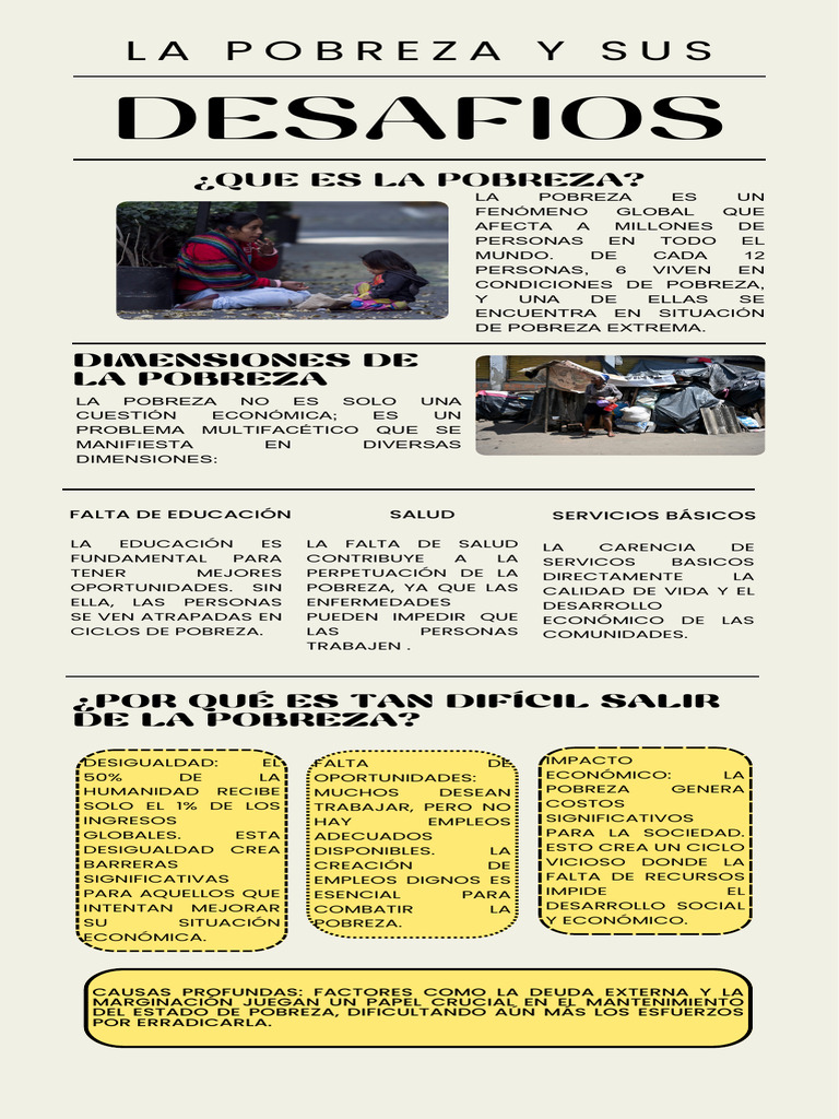 Infografía sobre la pobreza y soluciones | PDF | Pobreza | Pobreza e ...