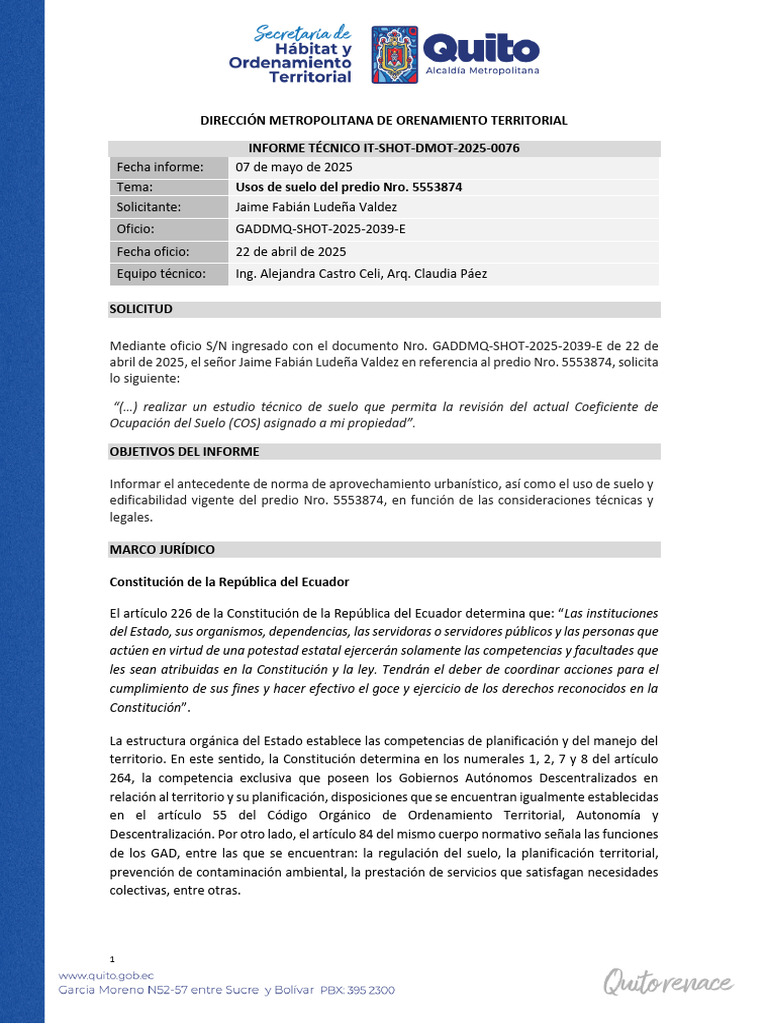 Infomre Nro - IT SHOT DMOT 2025 0076 Rev SA (1) Signed | PDF ...