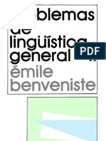 Benveniste Emile - Problemas de Linguistic A General 2 (1974)