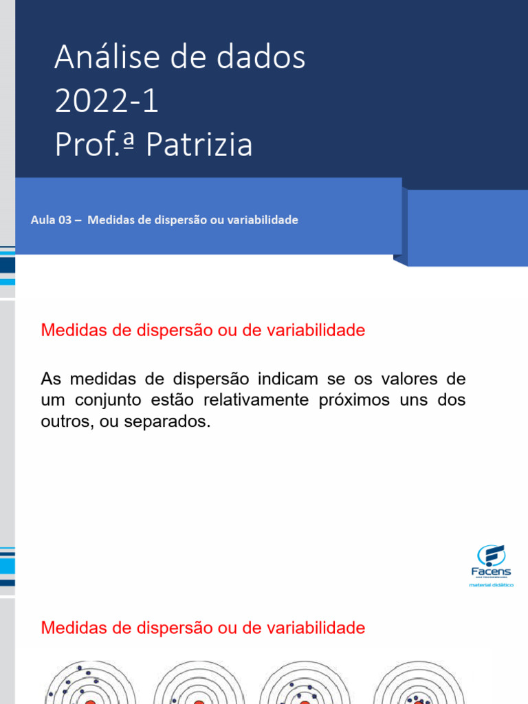 Medidas de Dispersão em Análise de Dados | PDF | Desvio padrão ...