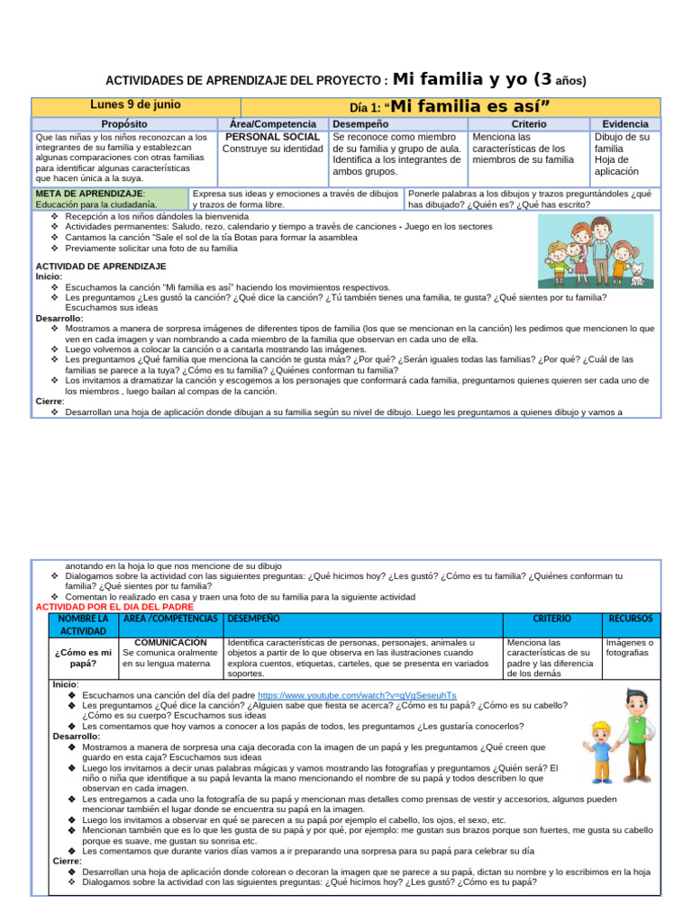 3 Años P5 Actividades de Aprendizaje | PDF | Aprendizaje | Canciones