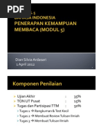 Download Bahasa Indonesia Tutorial 5 Penerapan Kemampuan Membaca by Dian Silvia As SN87347934 doc pdf