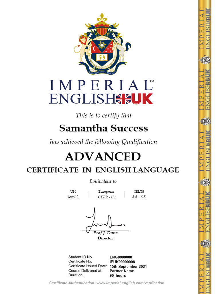 Advancedcertificate | PDF