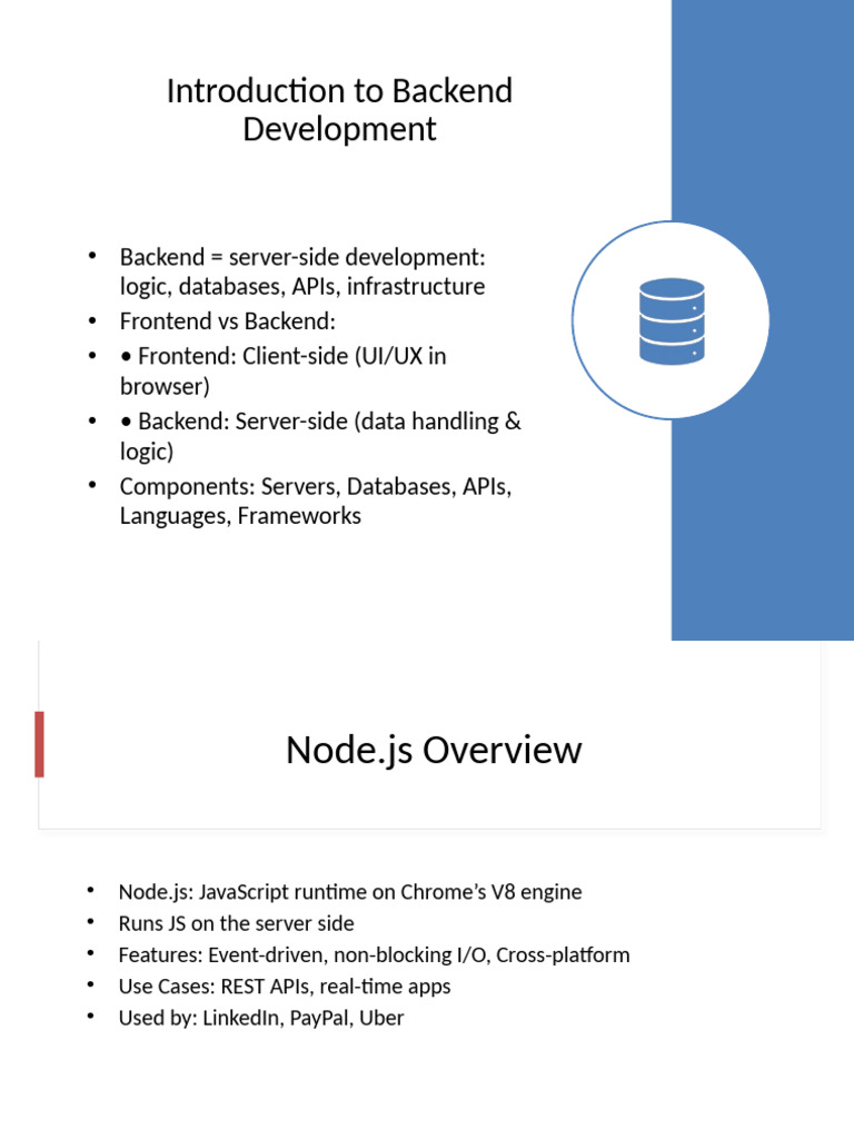 Backend Development Presentation Pdf