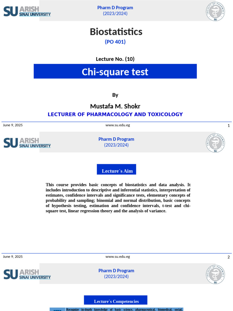 Biostatistics: Chi-Square Test Overview | PDF | Chi Squared Test ...