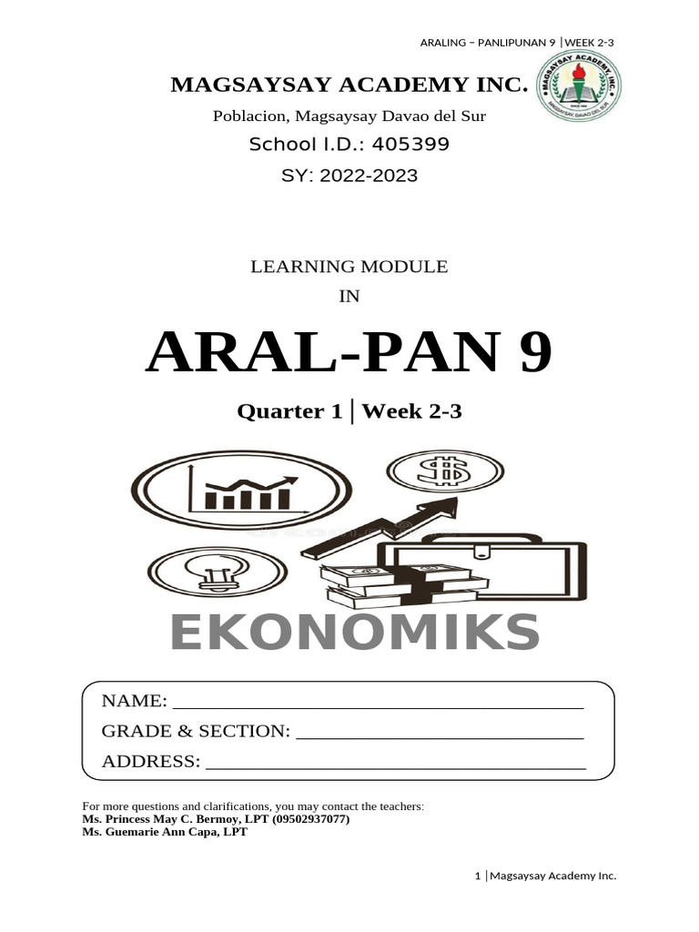 Aral. Pan.9 q1 w2-3 | PDF