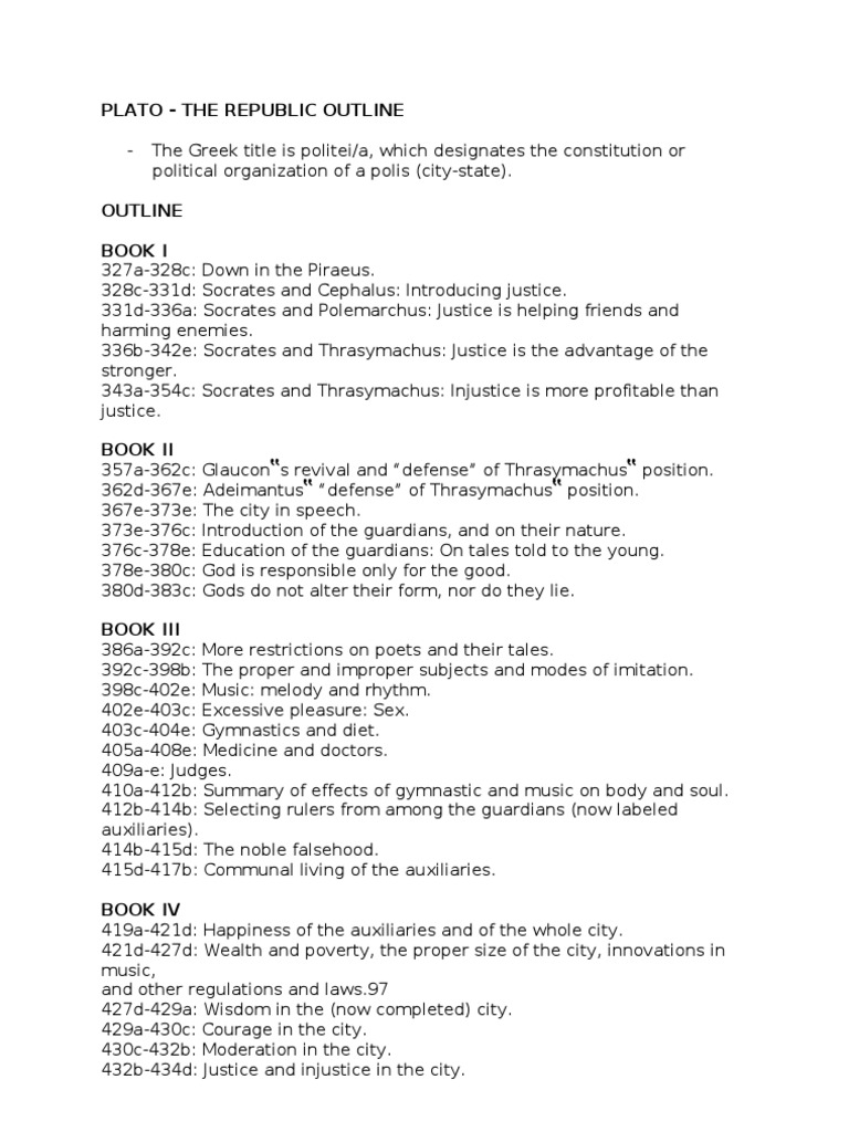 Chapters of the republic by plato picture