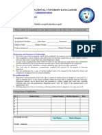 AIUB Assignment Cover Sheet