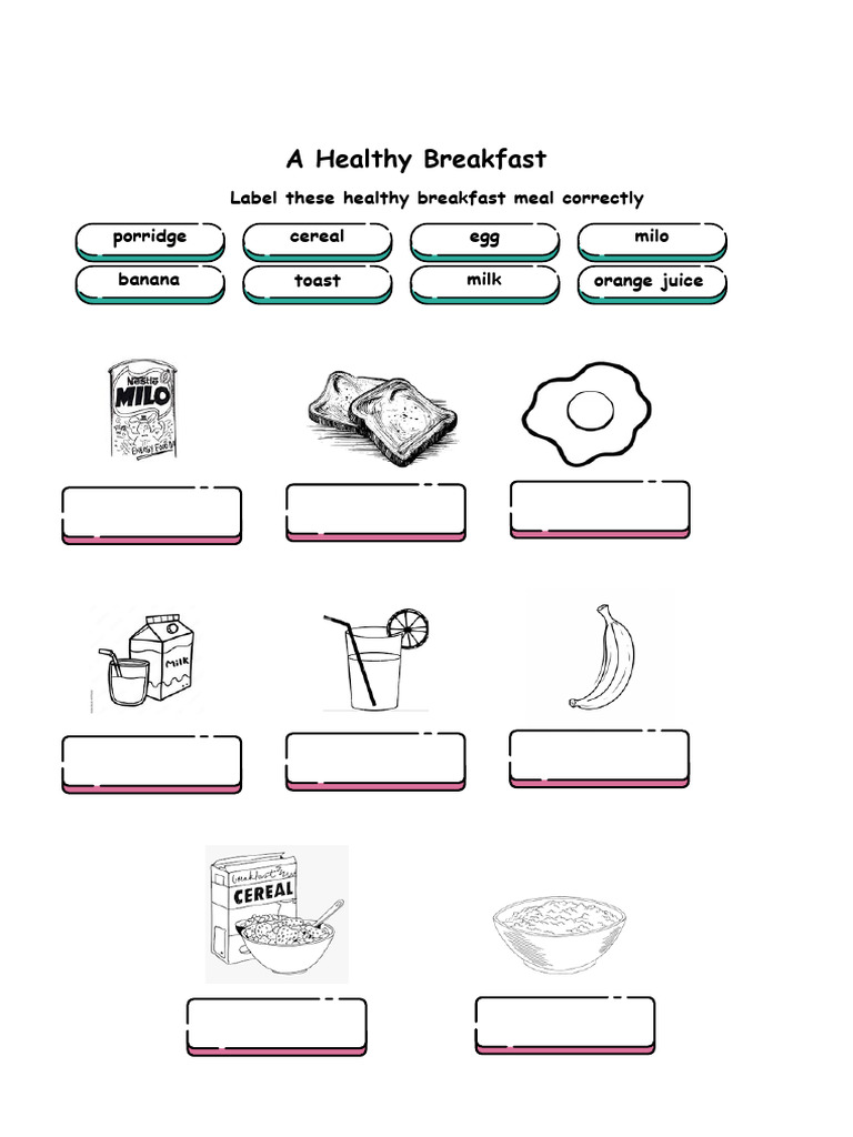Healthy Breakfast Meal Labels | PDF