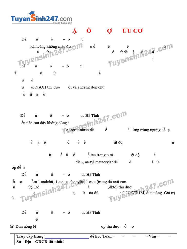 135 Bai Tap Tong Hop Huu Co | PDF
