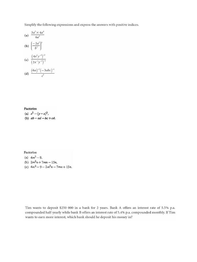 F3 MATHS Testpaper E2 1 (Eng) | PDF