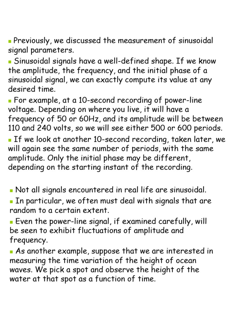Averaging DFTs for Random Signal Analysis | PDF | Autoregressive Model ...