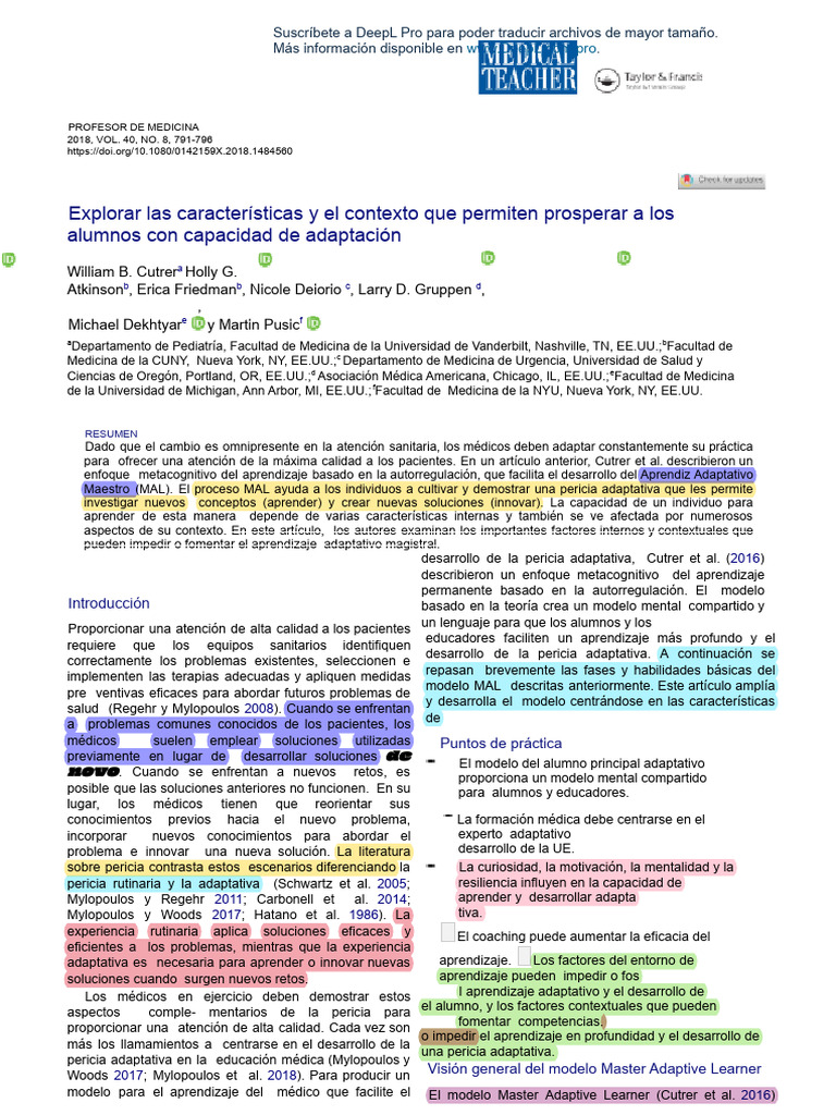 Adaptive Learners To Thrive (Español) R1A.B | PDF | Aprendizaje ...