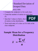 3.3 Mean and Standard Deviation of Grouped Data