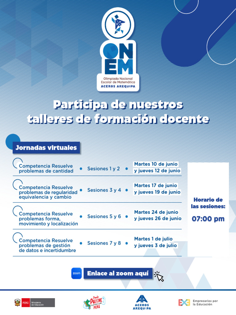 Talleres Virtuales ONEM Aceros Arequipa | PDF