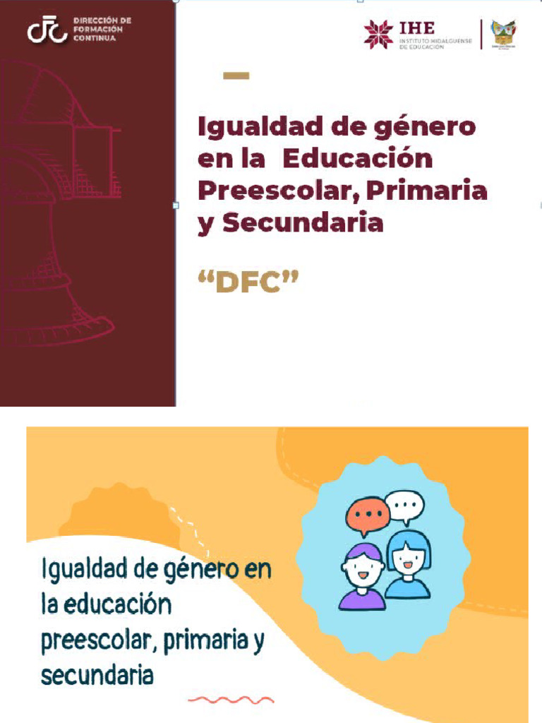 Unidad Igualdad de Genero en Preescolar, Primaria y Secundaria 2 | PDF ...