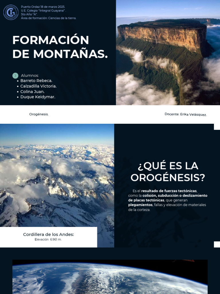 Formación de Montañas. Barreto, Calzadilla, Colina, Duque - Compressed ...