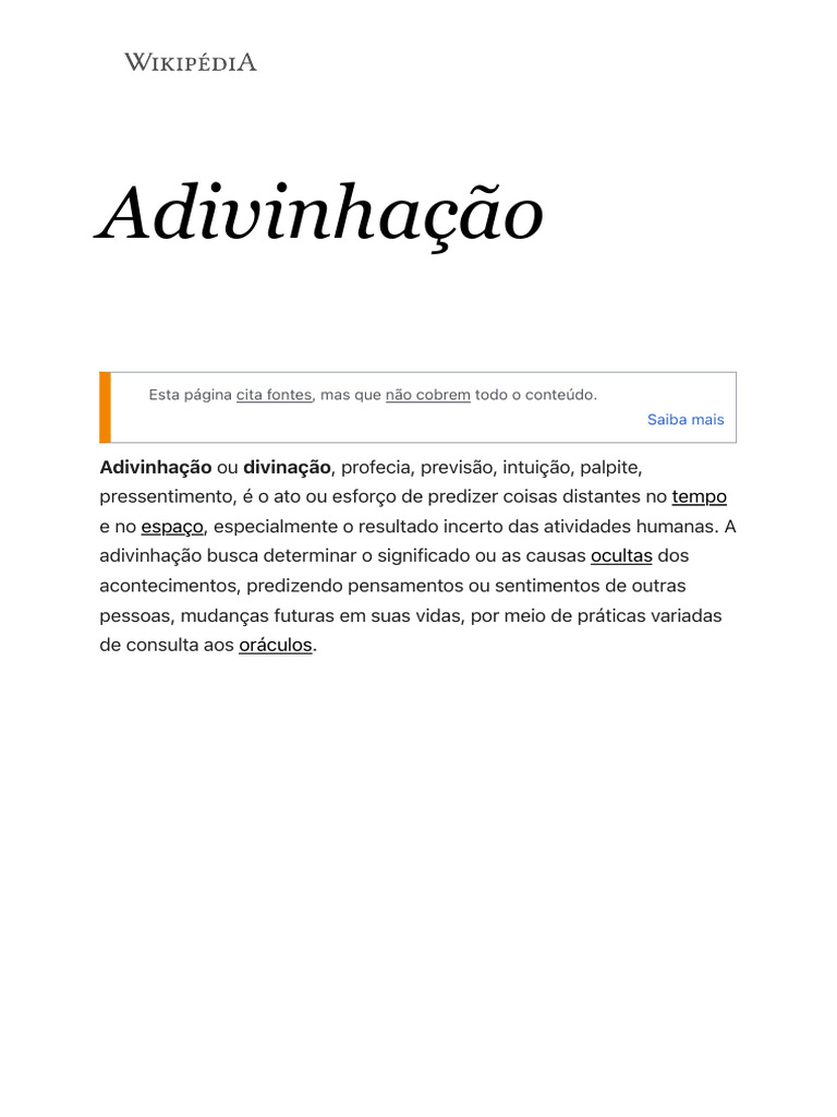 Métodos de Adivinhação e Divinação | PDF | Adivinhação | Superstições