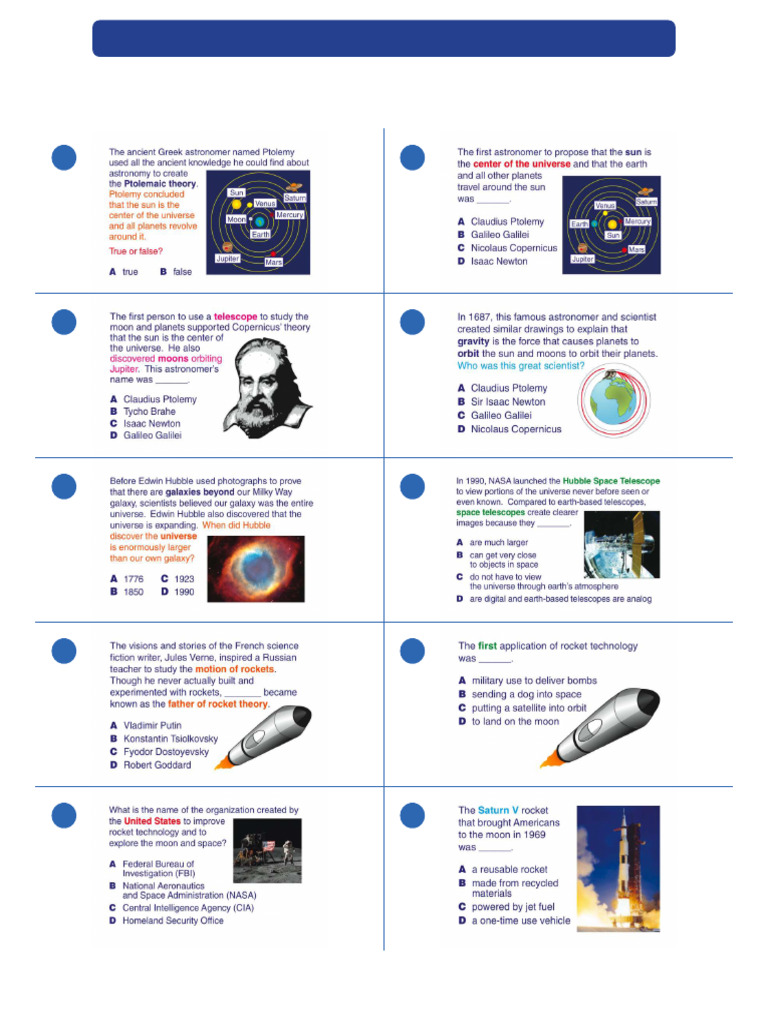 Space Exploration Worksheets | PDF