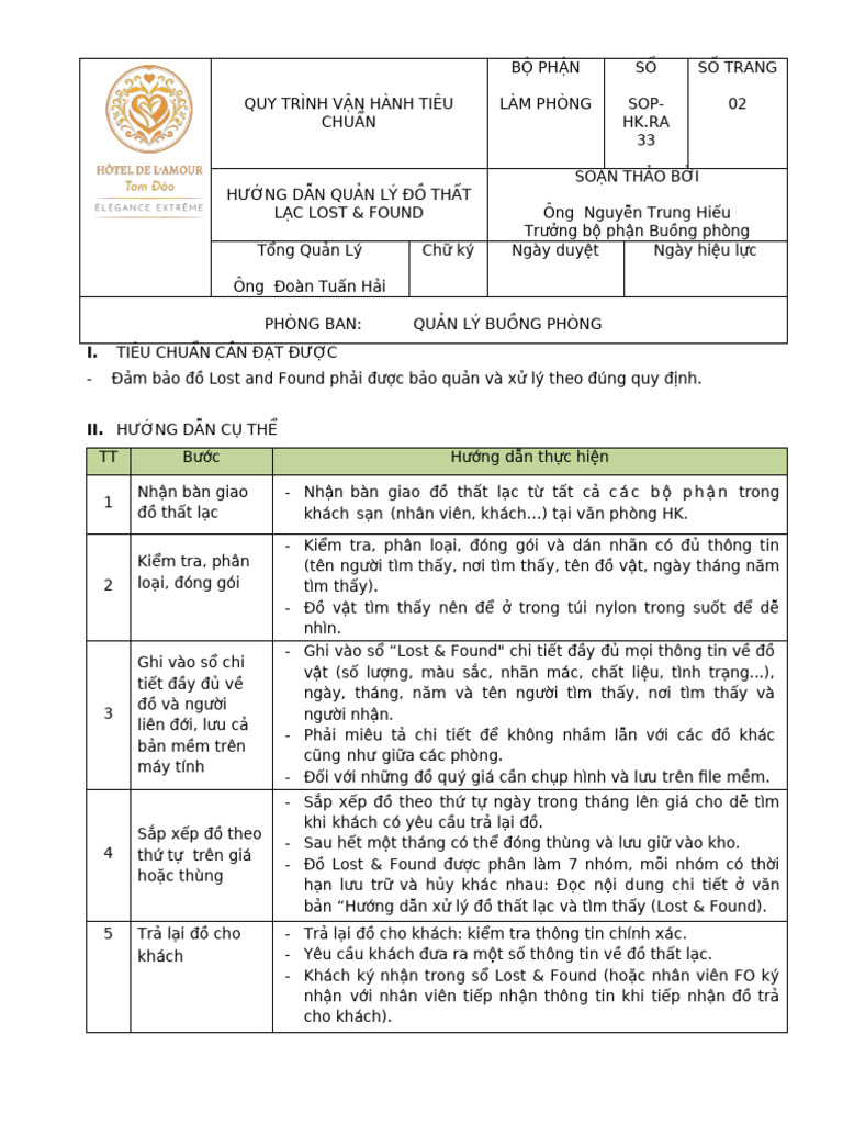 Sop Hk Ra 33 Quбєјn Lгѕ дђб Lost Found Pdf