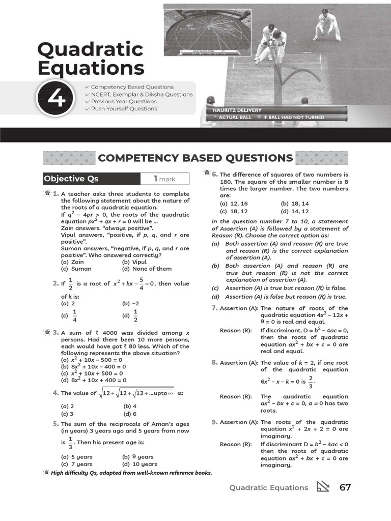 Quadratic Equations and Their Roots | PDF | Quadratic Equation | Speed