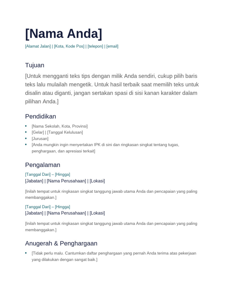 Contoh Resume Sederhana dan Singkat | PDF