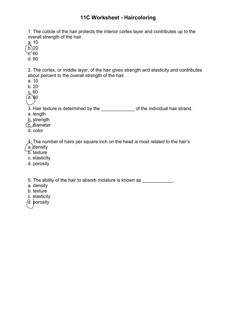 11C+Week+1+Worksheet+ +haircoloring | PDF