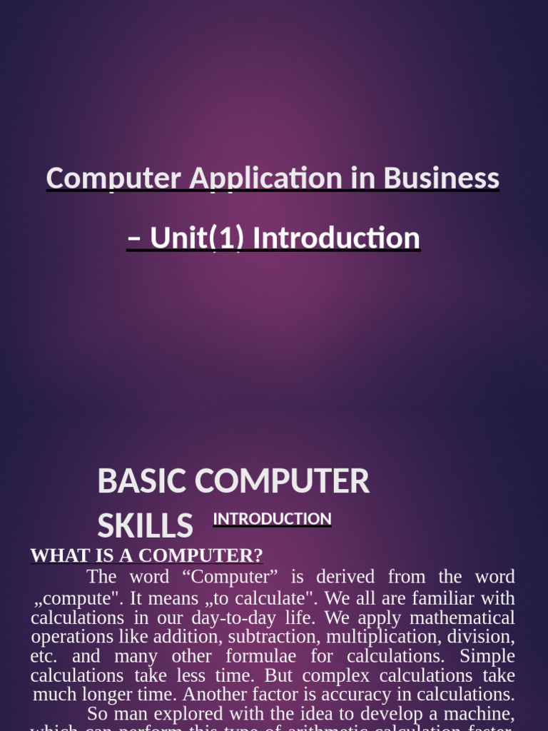 Computer Basics for Business Applications | PDF | Byte | Hard Disk Drive