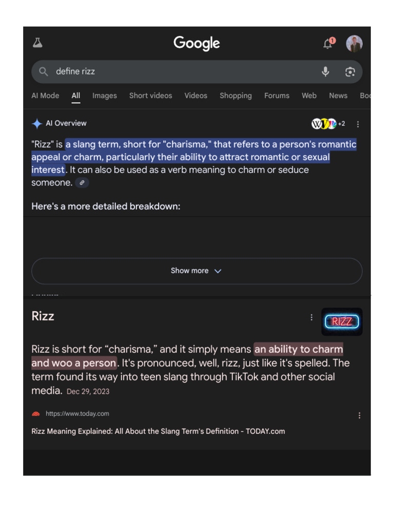 Define Rizz - Google Search | PDF | Linguistics