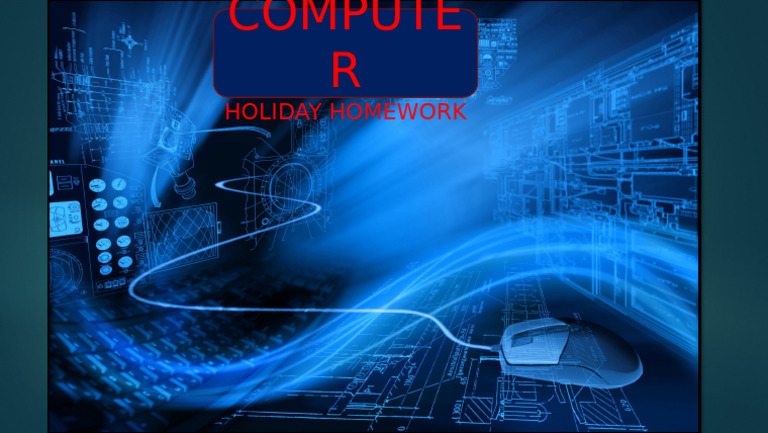Computer Holiday Homework Page Pdf