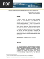 A Ideologia Presente Nos Livros Didaticos de Lingua Portuguesa