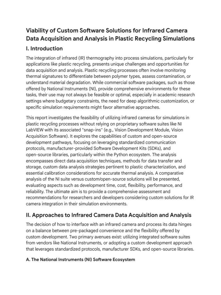 Infrared Camera Data Analysis Alternatives | PDF | Computer Network ...
