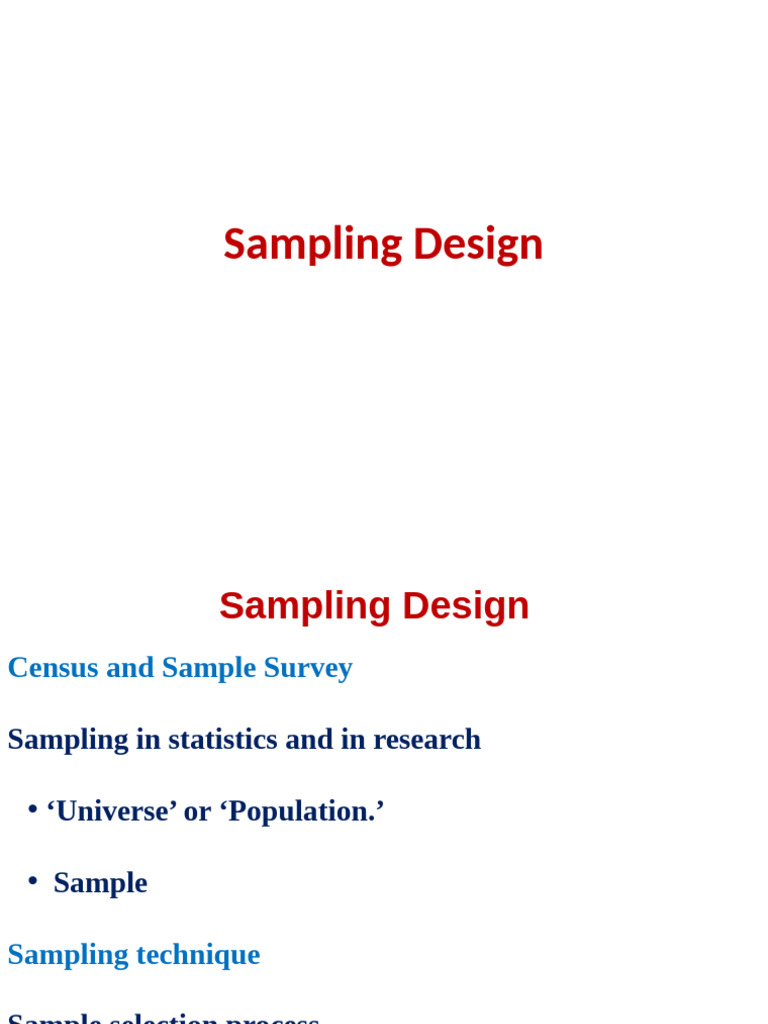 Essential Guide to Sampling Design Techniques | PDF