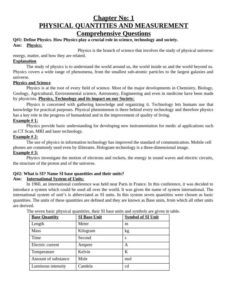 Physics | PDF | International System Of Units | Physics