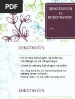 Konotasyon at Denotasyon | PDF