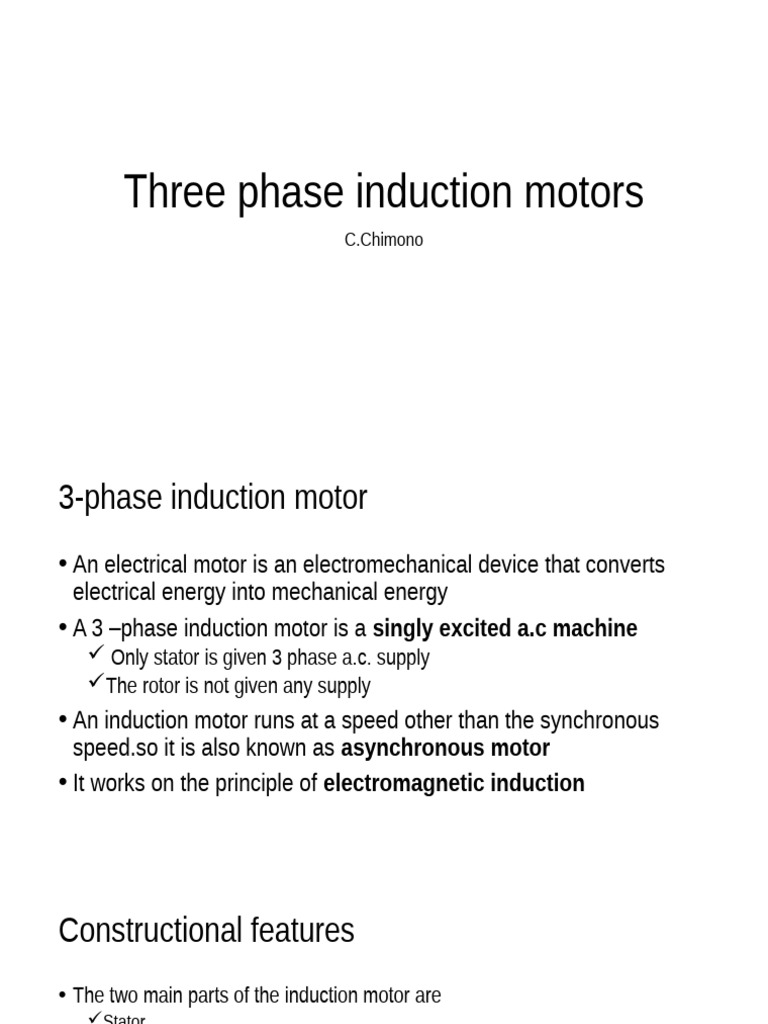 Understanding 3-Phase Induction Motors | PDF | Electric Motor ...